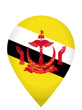 Brunei Drop Pin Bounce animated flag GIF