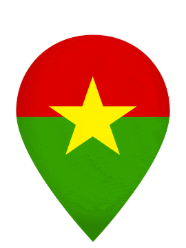 Burkina Faso Drop Pin Bounce animated flag GIF