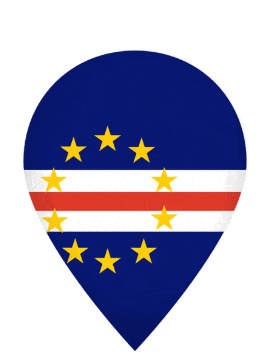 Cape Verde Drop Pin Bounce animated flag GIF