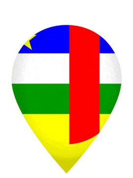 Central African Republic Drop Pin Bounce animated flag GIF
