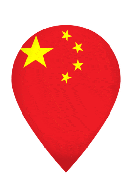 China Drop Pin Bounce animated flag GIF