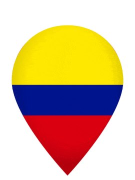 Colombia Drop Pin Bounce animated flag GIF