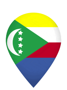 Comoros Drop Pin Bounce animated flag GIF