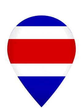 Costa Rica Drop Pin Bounce animated flag GIF