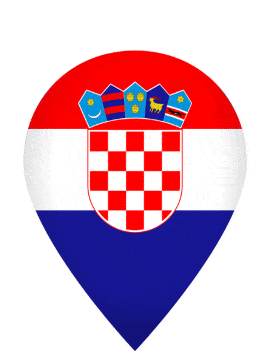 Croatia Drop Pin Bounce animated flag GIF