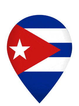 Cuba Drop Pin Bounce animated flag GIF