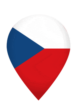 Czechia Drop Pin Bounce animated flag GIF