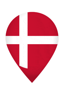 Denmark Drop Pin Bounce animated flag GIF