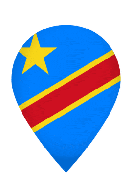 Dr Congo Drop Pin Bounce animated flag GIF