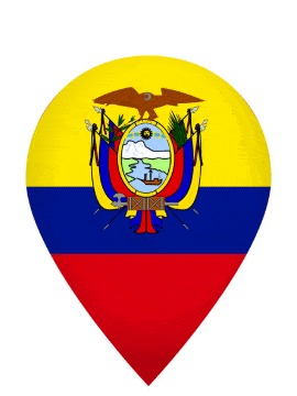 Ecuador Drop Pin Bounce animated flag GIF