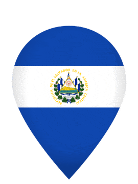 El Salvador Drop Pin Bounce animated flag GIF