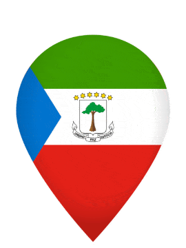 Equatorial Guinea Drop Pin Bounce animated flag GIF
