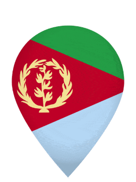 Eritrea Drop Pin Bounce animated flag GIF