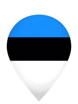 Estonia Drop Pin Bounce animated flag GIF