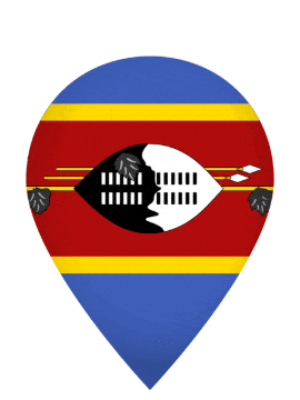 Eswatini Drop Pin Bounce animated flag GIF