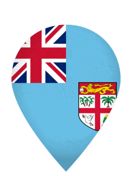 Fiji Drop Pin Bounce animated flag GIF