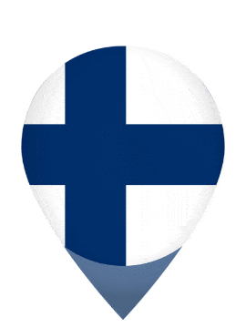 Finland Drop Pin Bounce animated flag GIF