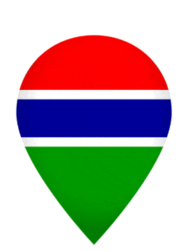 Gambia Drop Pin Bounce animated flag GIF