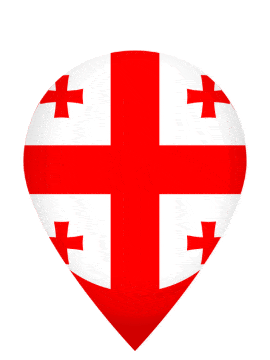 Georgia Drop Pin Bounce animated flag GIF
