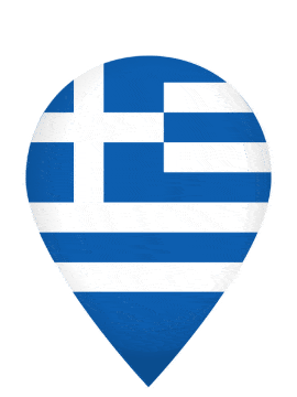 Greece Drop Pin Bounce animated flag GIF