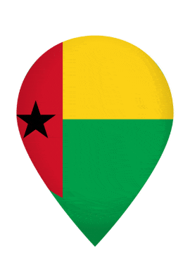 Guinea Bissau Drop Pin Bounce animated flag GIF