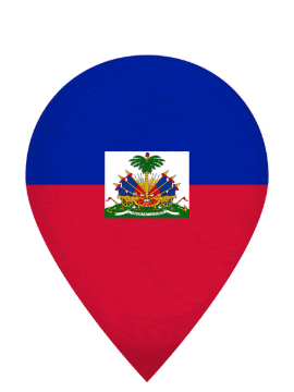 Haiti Drop Pin Bounce animated flag GIF