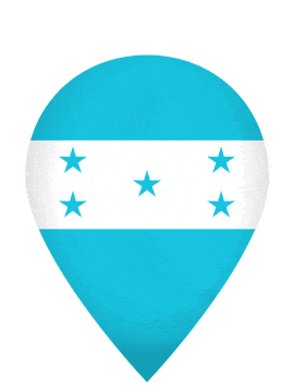 Honduras Drop Pin Bounce animated flag GIF