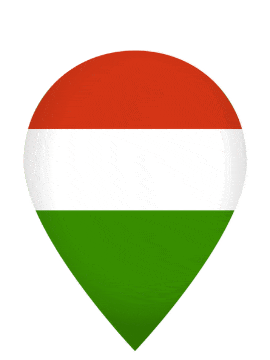 Hungary Drop Pin Bounce animated flag GIF