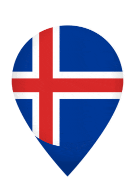 Iceland Drop Pin Bounce animated flag GIF