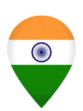 India Drop Pin Bounce animated flag GIF
