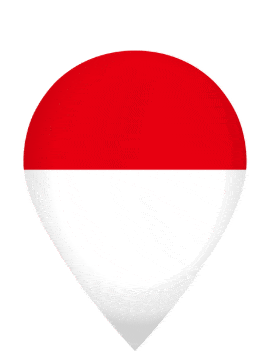 Indonesia Drop Pin Bounce animated flag GIF