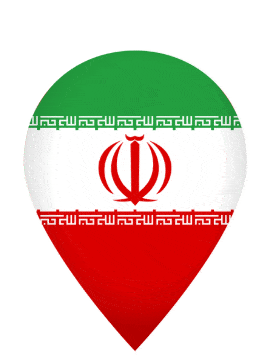 Iran Drop Pin Bounce animated flag GIF