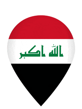 Iraq Drop Pin Bounce animated flag GIF