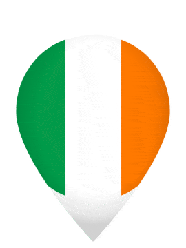 Ireland Drop Pin Bounce animated flag GIF