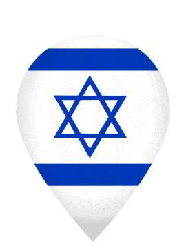 Israel Drop Pin Bounce animated flag GIF