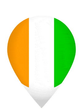 Ivory Coast Drop Pin Bounce animated flag GIF
