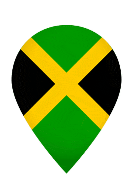 Jamaica Drop Pin Bounce animated flag GIF