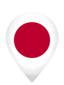 Japan Drop Pin Bounce animated flag GIF