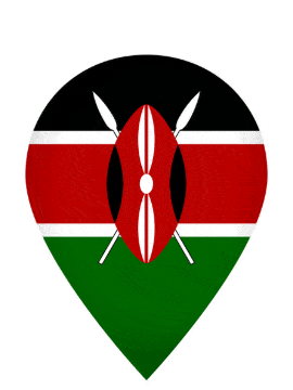 Kenya Drop Pin Bounce animated flag GIF