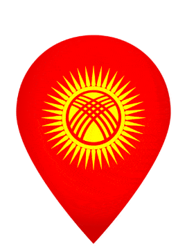 Kyrgyzstan Drop Pin Bounce animated flag GIF
