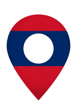Laos Drop Pin Bounce animated flag GIF