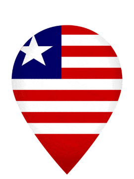 Liberia Drop Pin Bounce animated flag GIF