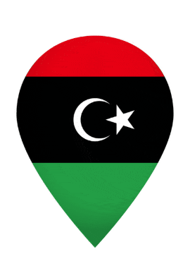Libya Drop Pin Bounce animated flag GIF