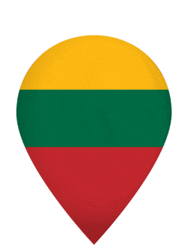 Lithuania Drop Pin Bounce animated flag GIF