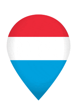 Luxembourg Drop Pin Bounce animated flag GIF
