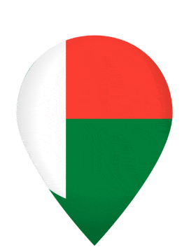 Madagascar Drop Pin Bounce animated flag GIF