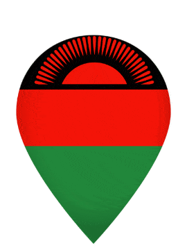 Malawi Drop Pin Bounce animated flag GIF