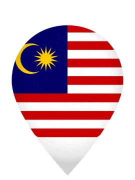 Malaysia Drop Pin Bounce animated flag GIF