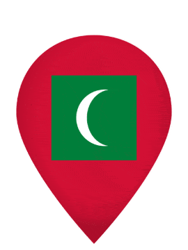 Maldives Drop Pin Bounce animated flag GIF