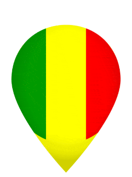 Mali Drop Pin Bounce animated flag GIF